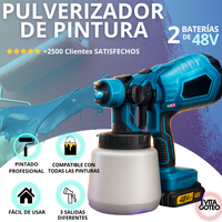 PULVERIZADOR DE PINTURA DOBLE BATERÍA