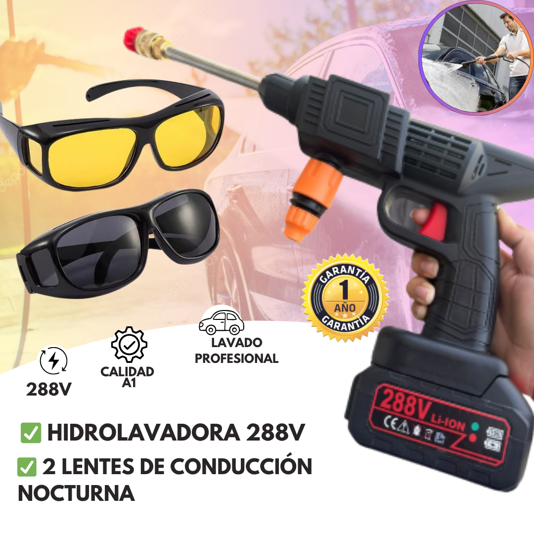 HIDROLAVADORA 288V + 2 LENTES DE CONDUCCIÓN