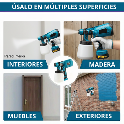 PULVERIZADOR DE PINTURA DOBLE BATERÍA