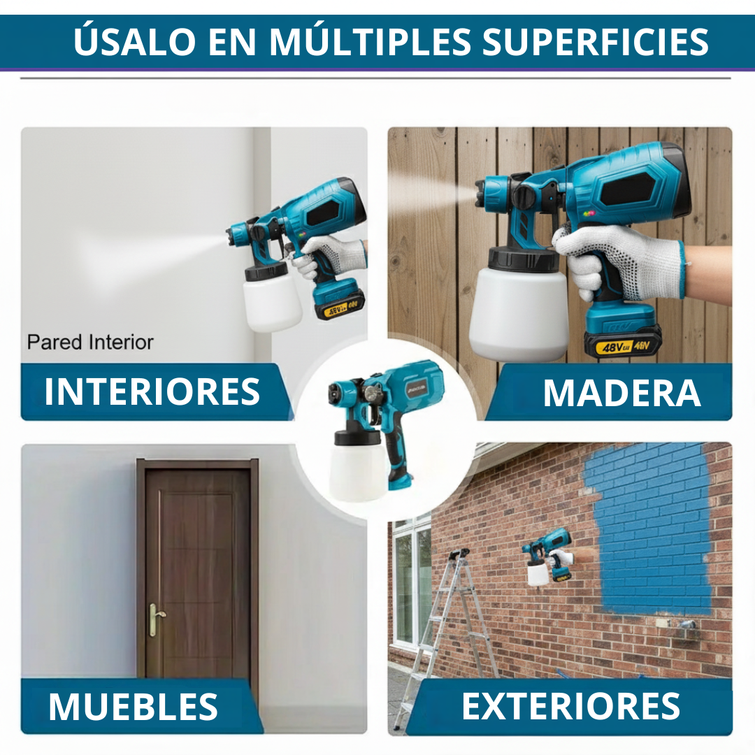 PULVERIZADOR DE PINTURA DOBLE BATERÍA