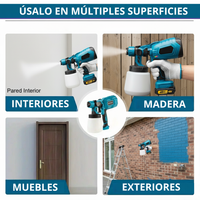 PULVERIZADOR DE PINTURA DOBLE BATERÍA